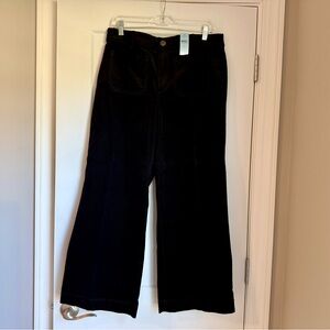LOFT Black Wide-Leg Corduroy Pant